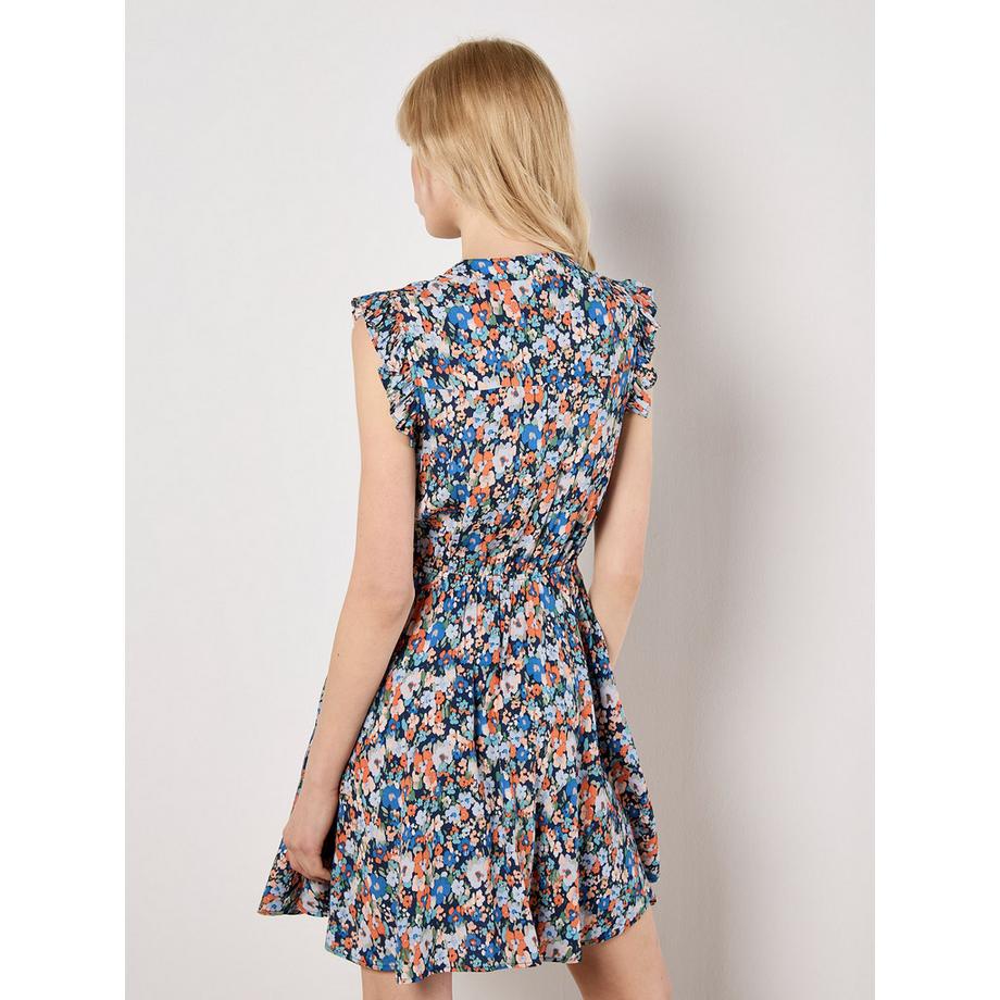 APRICOT Mini-robe à volants à petits motifs floraux  