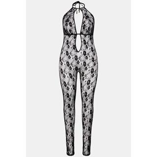 Ulla Popken Catsuit Pizzo Scollo Prendisole Apertura Inguine  