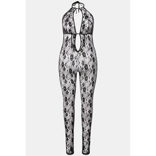 Ulla Popken Catsuit Pizzo Scollo Prendisole Apertura Inguine  