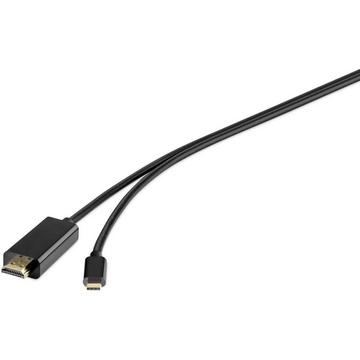 Renkforce Câble de branchement USB-C vers HDMI 1.8 m