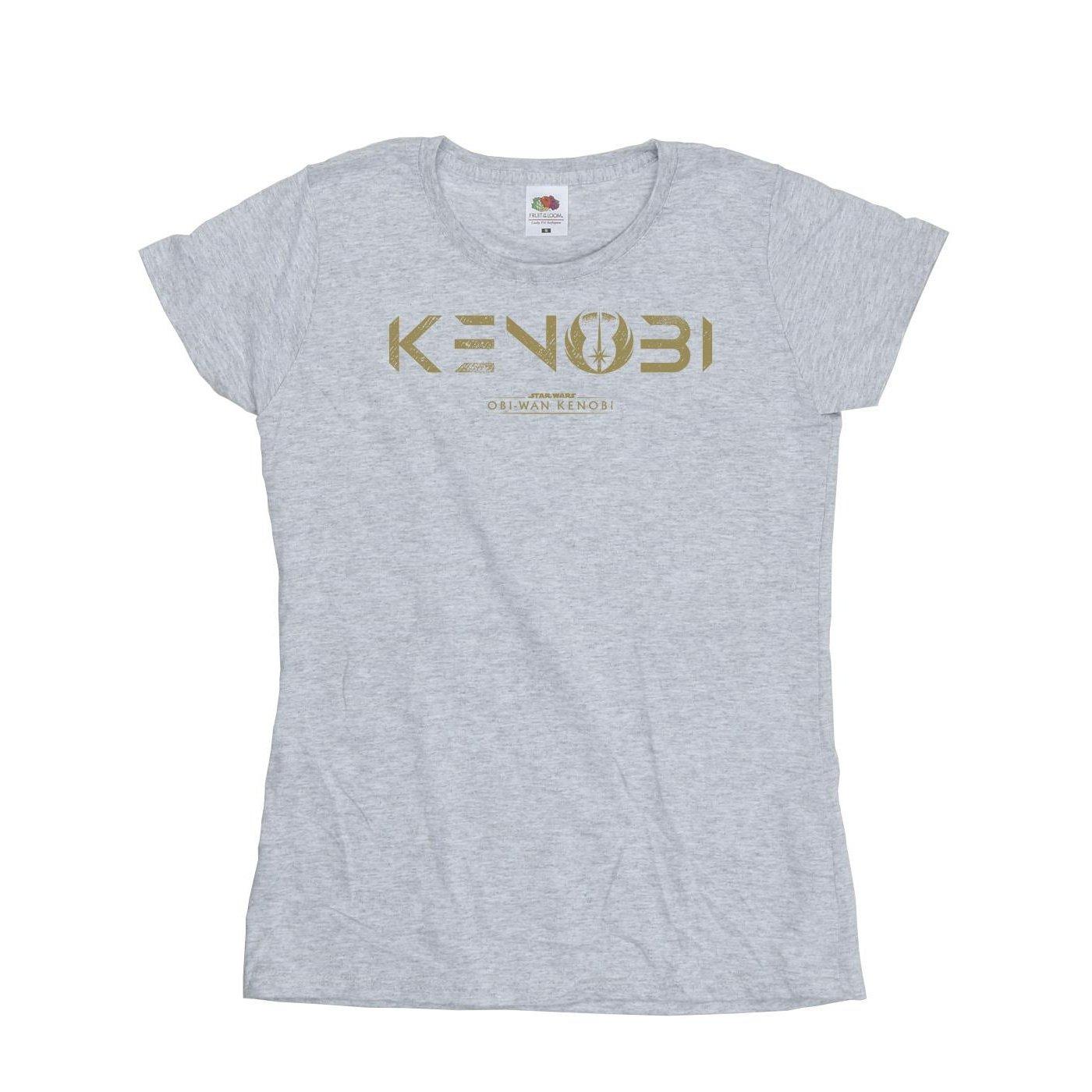 Image of Obiwan Kenobi Logo Tshirt Damen Grau M
