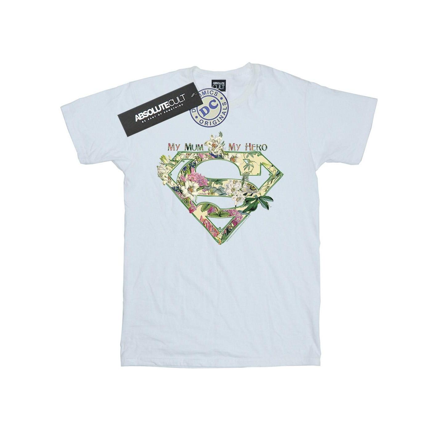 Image of Supergirl My Mum My Hero Tshirt Damen Weiss M