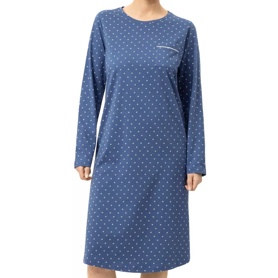 MEY Camisón - Sleepshirt POLKA DREAMS midnight dust azul oscuro | 46