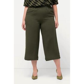 Ulla Popken  Culottes con taglio della gamba ampio e lungo fino al polpaccio e cintura elastica 