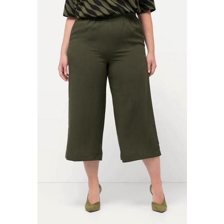 Ulla Popken  Culottes con taglio della gamba ampio e lungo fino al polpaccio e cintura elastica 