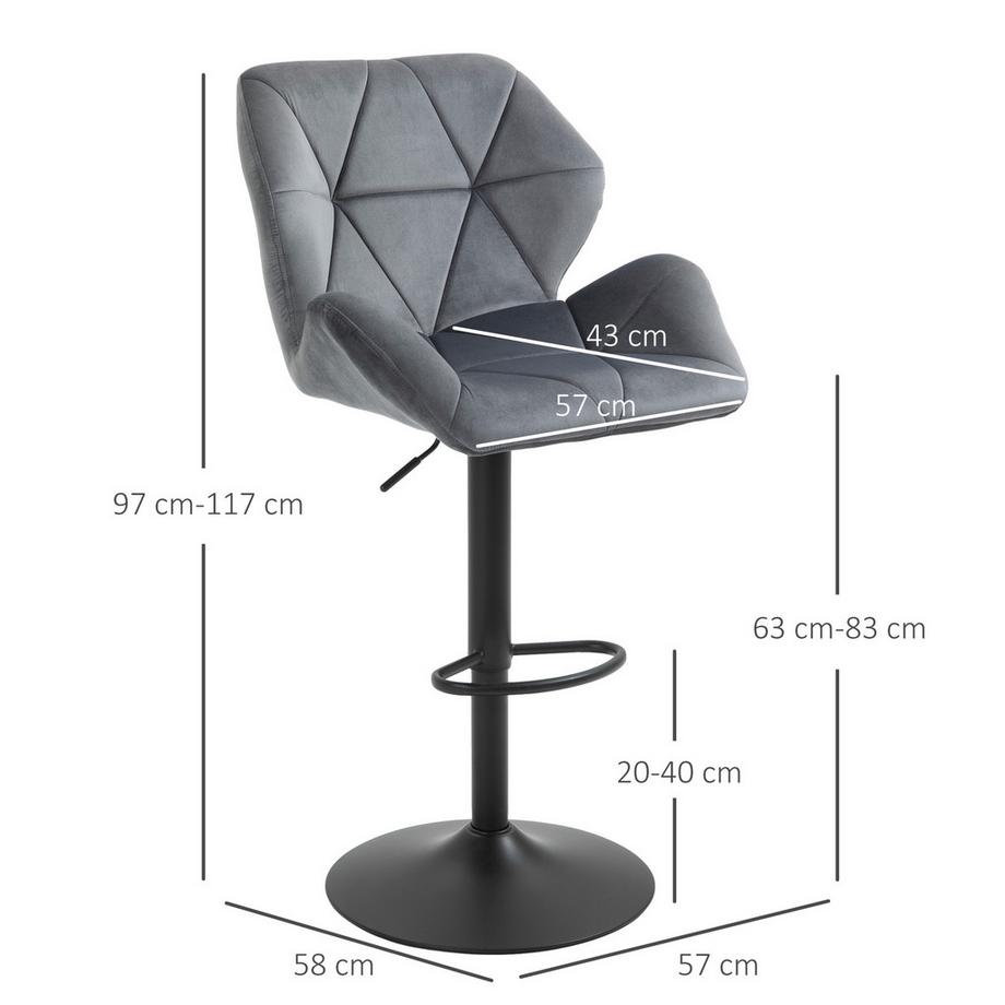 HOMCOM tabouret de bar  
