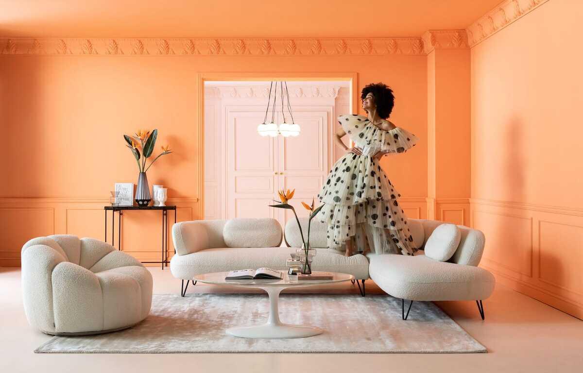 KARE Design Canapé d&#039;angle Peppo blanc  