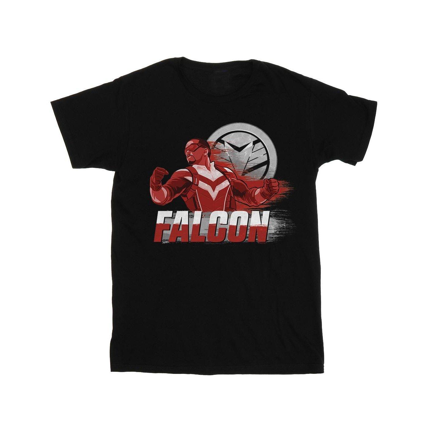 Image of The Falcon And The Winter Soldier Falcon Red Fury Tshirt Damen Schwarz 5XL
