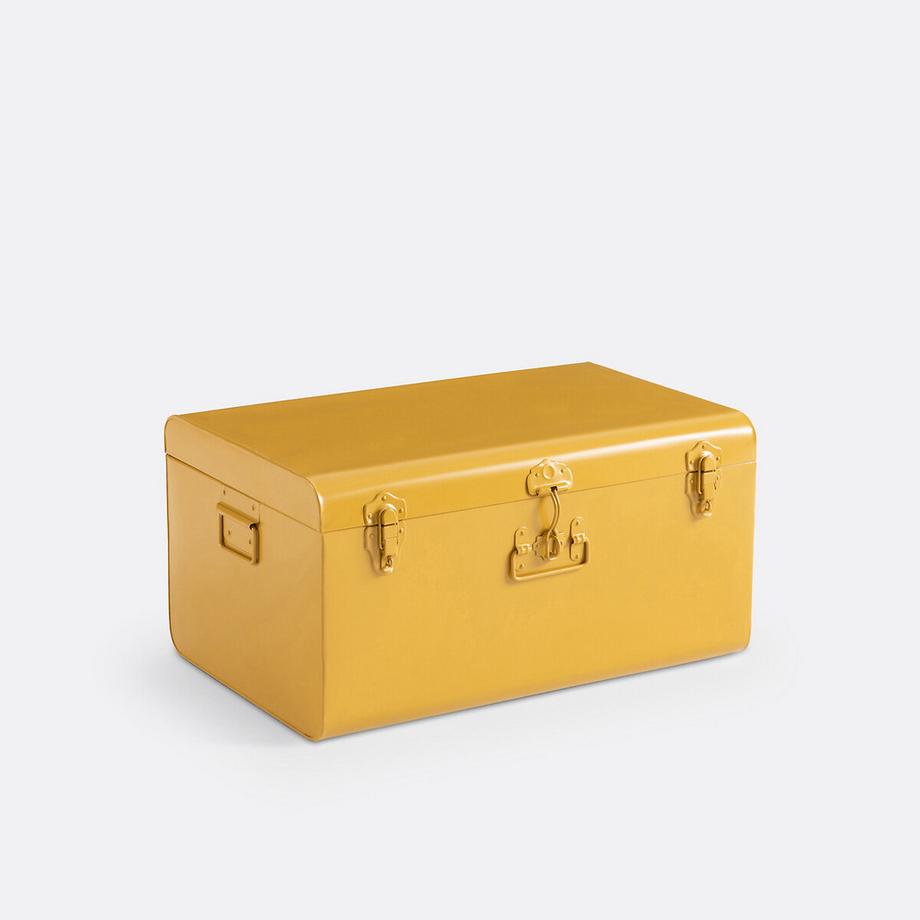 Malle de rangement en métal acier