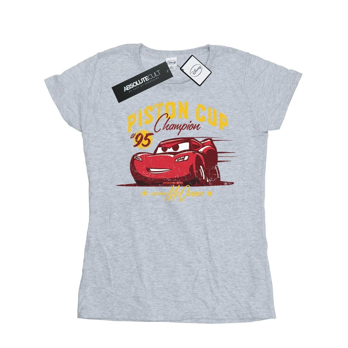 Image of Cars Piston Cup Champion Tshirt Damen Grau XL