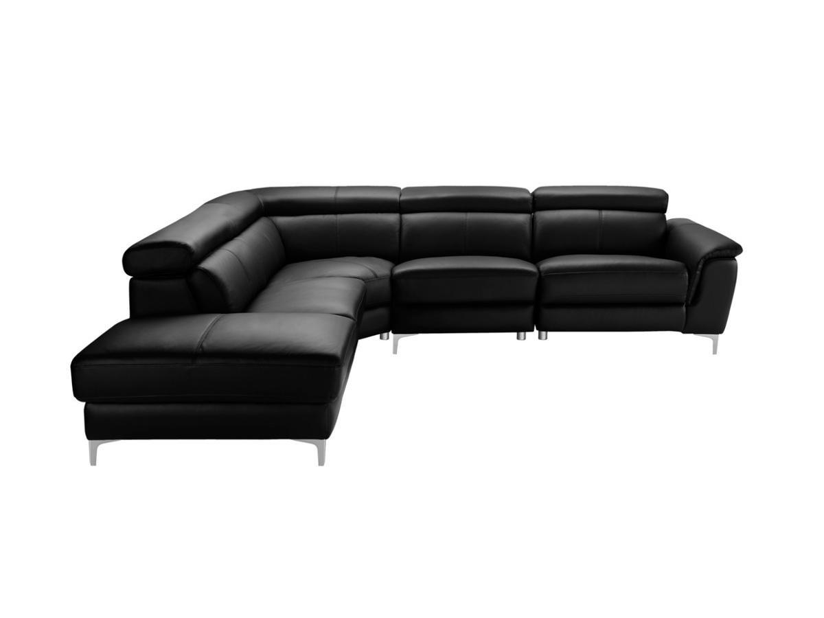 LINEA SOFA Canapé d'angle relax électrique en cuir SITIA Angle gauche  