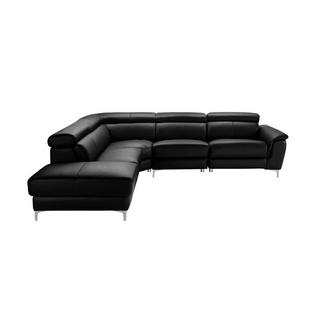 LINEA SOFA Canapé d'angle relax électrique en cuir SITIA Angle gauche  