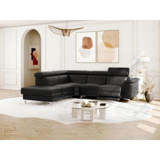 LINEA SOFA Canapé d'angle relax électrique en cuir SITIA Angle gauche  