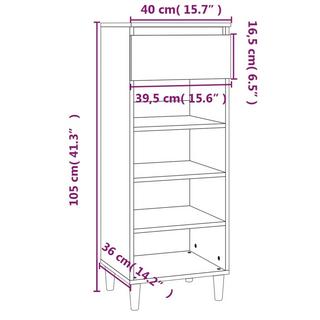 VidaXL Armoire à chaussures bois d'ingénierie  