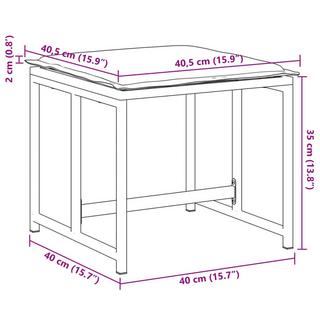 VidaXL  Gartenhocker stahl 