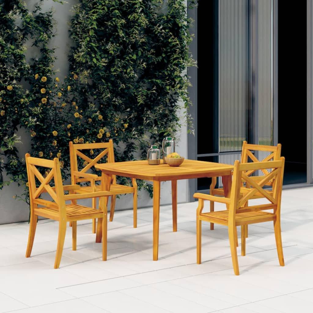 VidaXL set da pranzo per giardino Legno di acacia  