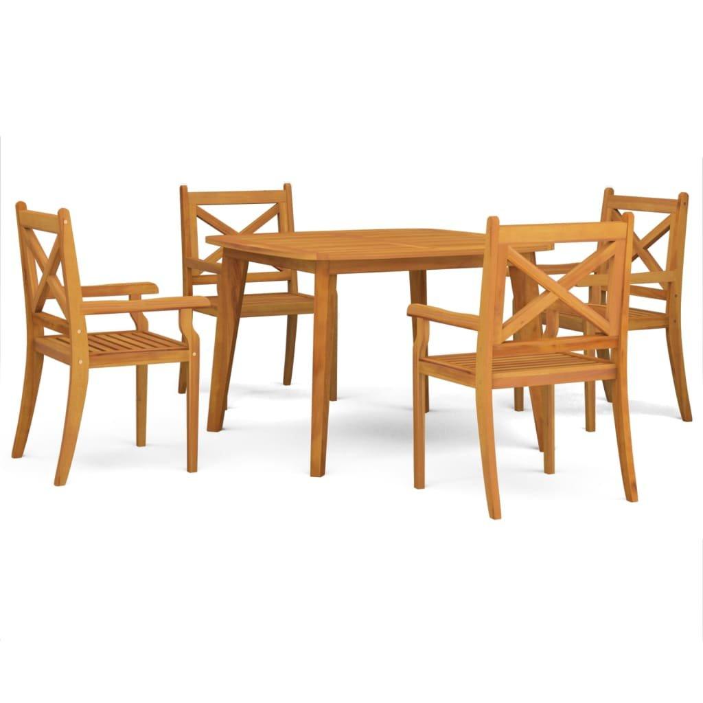 VidaXL set da pranzo per giardino Legno di acacia  