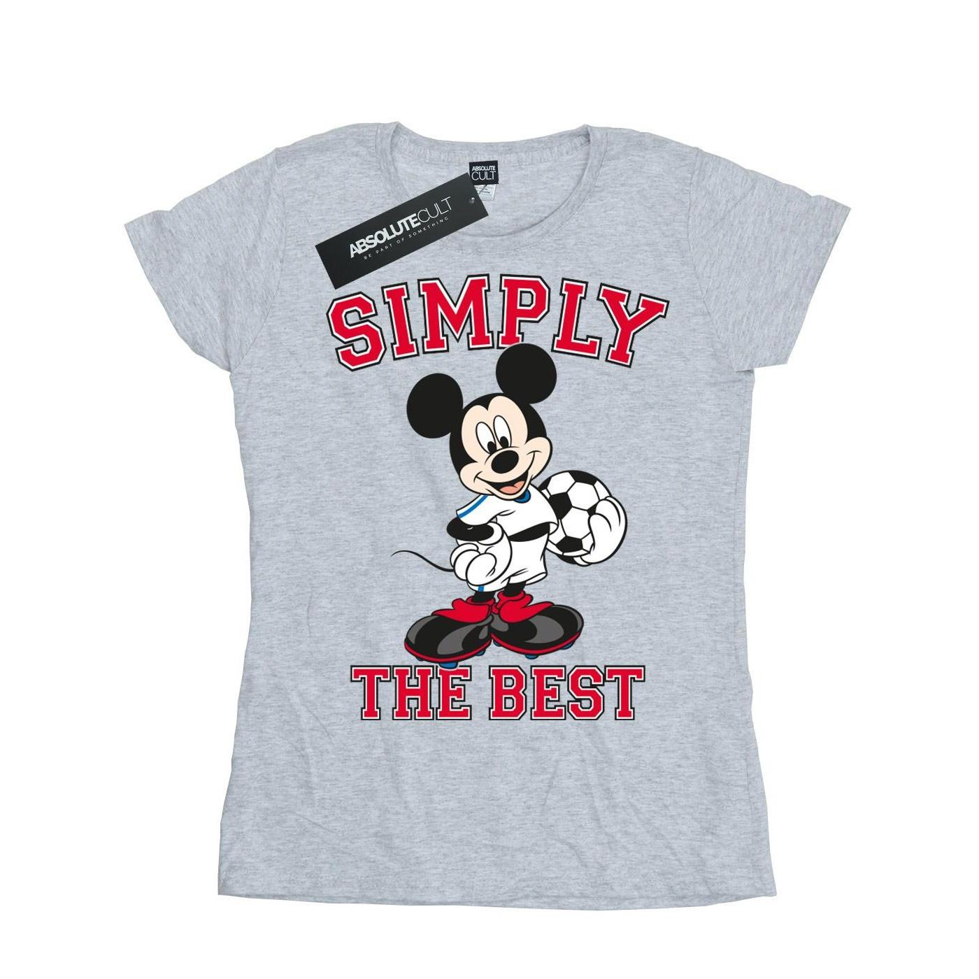 Image of Mickey Mouse Simply The Best Tshirt Damen Grau L