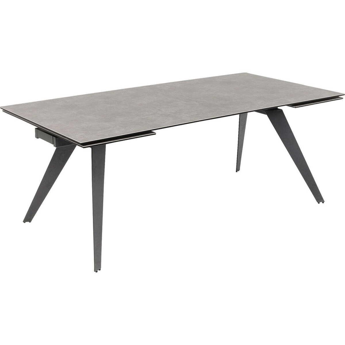 KARE Design Table à rallonge Amsterdam Foncé 200(45+45)x100cm  