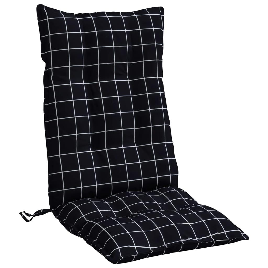 VidaXL Coussin de chaise à dossier haut tissu  