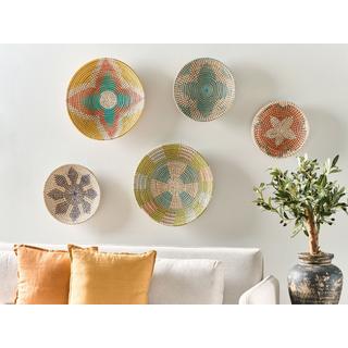 Beliani Set di decorazioni da appendere en Alghe marine Boho SONLA  