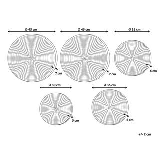 Beliani Lot de décorations suspendues en Herbier marin Boho SONLA  