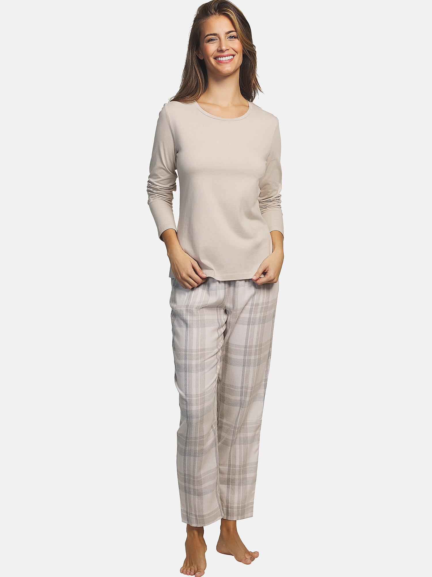 Image of Freizeitkleidung Und Innenausstattung Pyjama Hose Oberteil Nordic Unisex Light Beige S