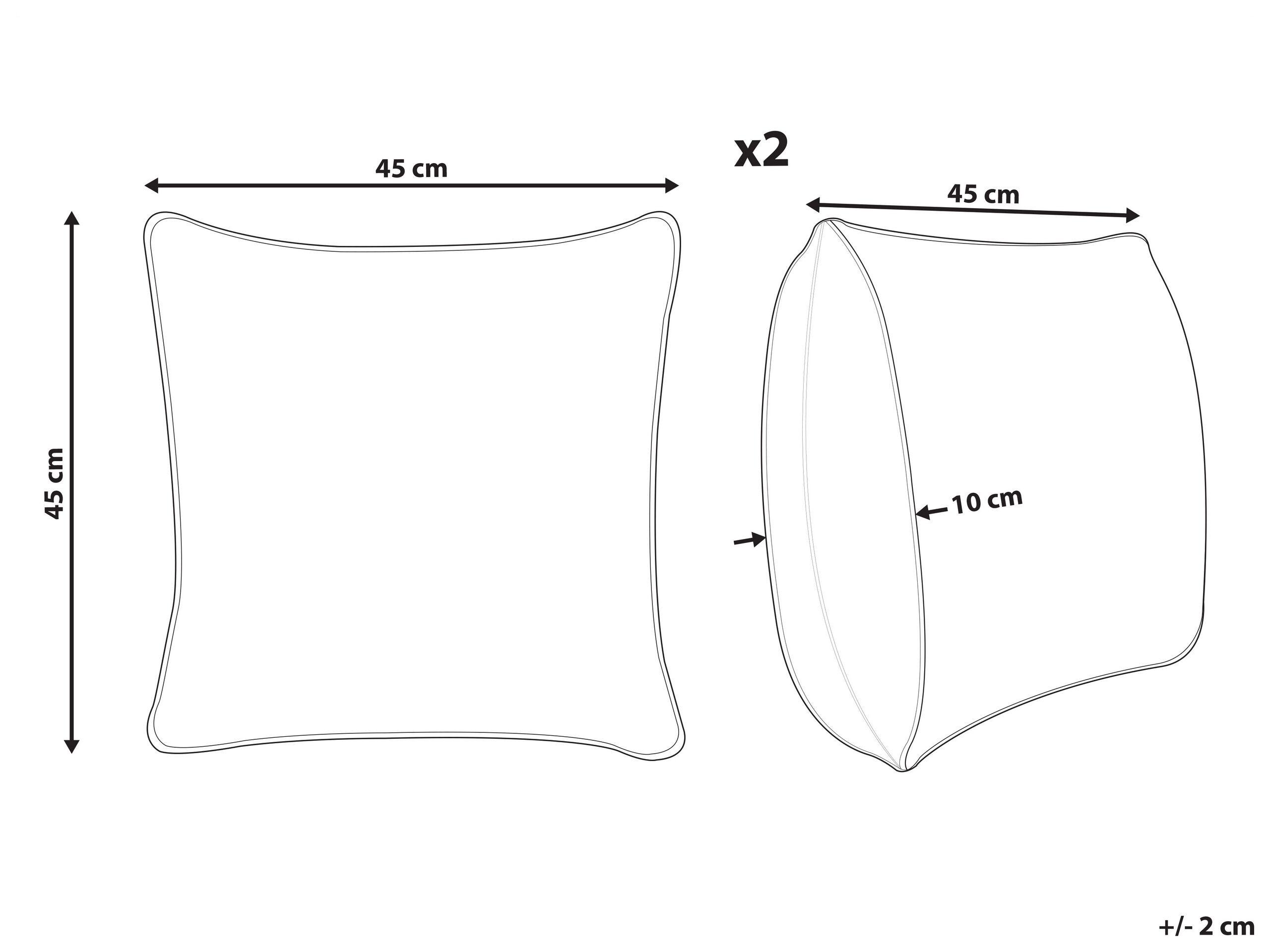 Beliani Gartenkissen 2er Set aus Polyester Modern TAGGIA  