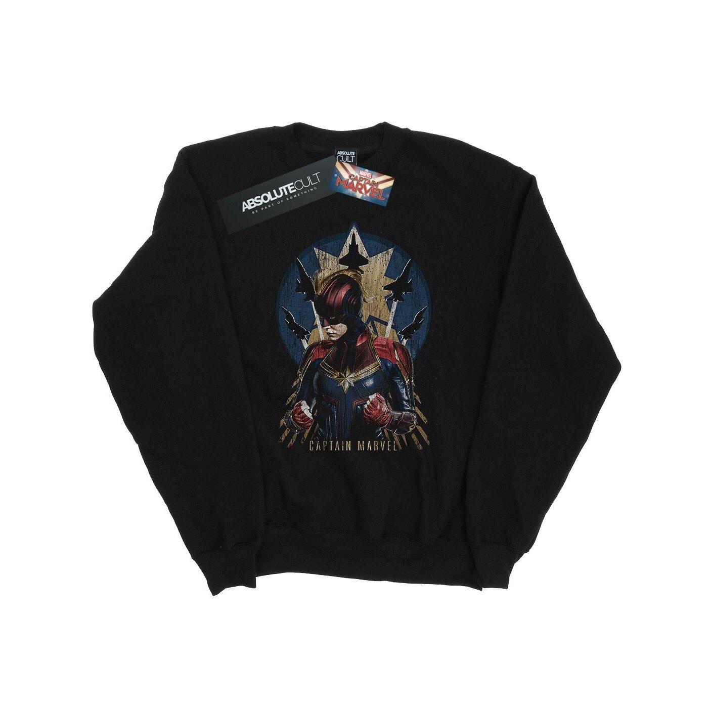 Image of Captain Jet Burst Sweatshirt Unisex Schwarz 152-158