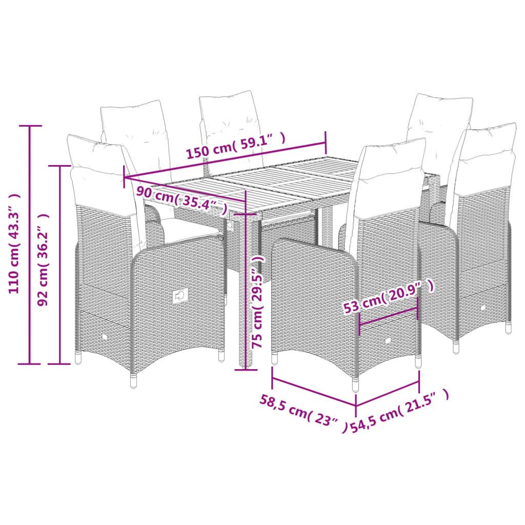 VidaXL Bistro set poly-rattan  