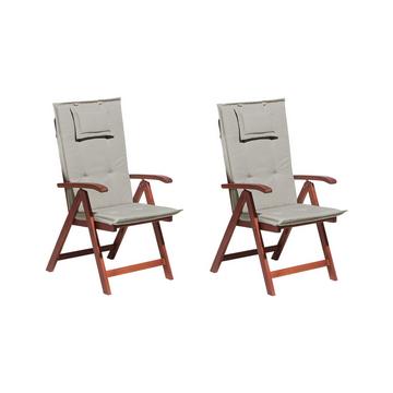 Lot de 2 chaises en Acacia Traditionnel TOSCANA