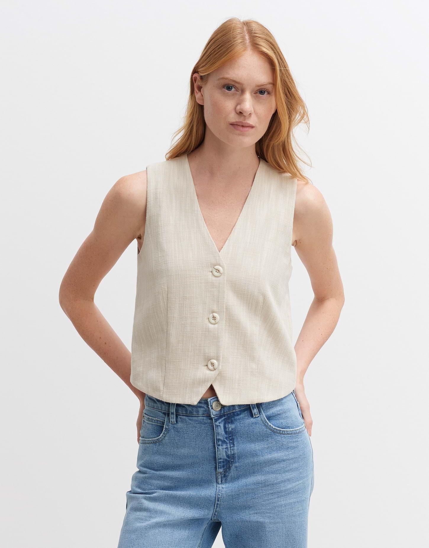 Image of Anzugweste Wanjo Gerader Schnitt Damen Beige 38