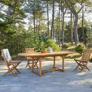 Tikamoon Ensemble de jardin en acacia massif 6 chaises Capri  