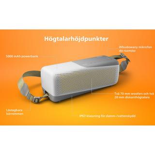 PHILIPS  TAS7807W/00, Bluetooth Speaker weiss, wasserfest, 24h Akku 
