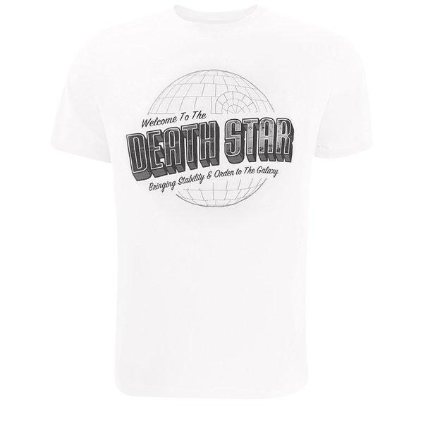 Image of Welcome To The Death Star Tshirt Herren Weiss Bedruckt L