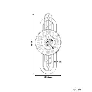 Beliani Horloge murale en Métal Rétro NOBELIUM  