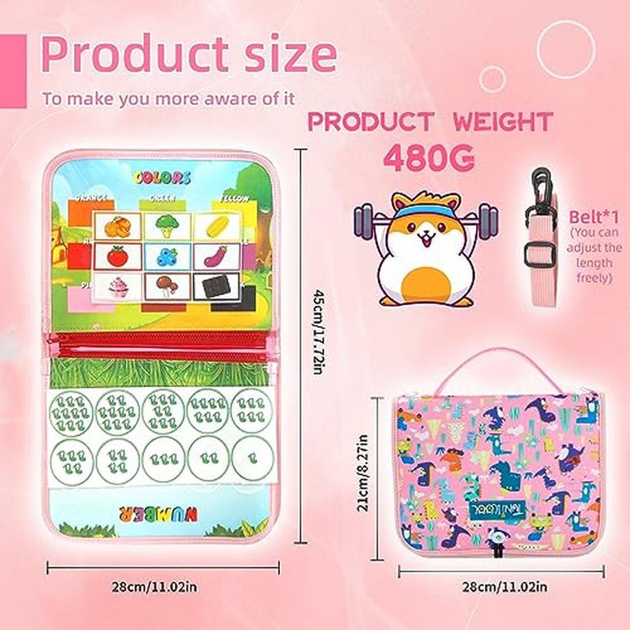 Activity-board  Busy Board Spielzeug, Activity Board Motor Activity Toy, Baby Sensory Learning Toy Motor Activity Board für Reisen Auto Flugzeug 