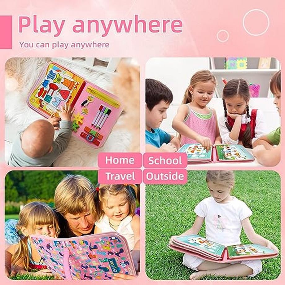 Activity-board  Busy Board Spielzeug, Activity Board Motor Activity Toy, Baby Sensory Learning Toy Motor Activity Board für Reisen Auto Flugzeug 