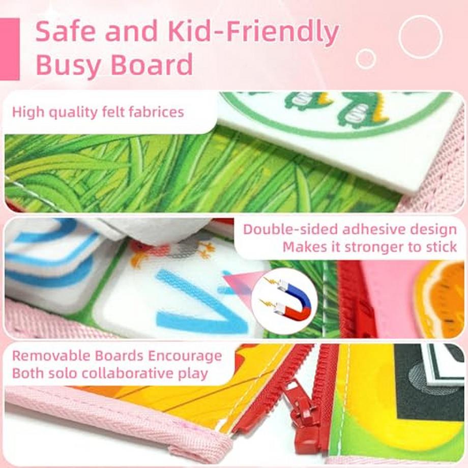 Activity-board  Busy Board Spielzeug, Activity Board Motor Activity Toy, Baby Sensory Learning Toy Motor Activity Board für Reisen Auto Flugzeug 