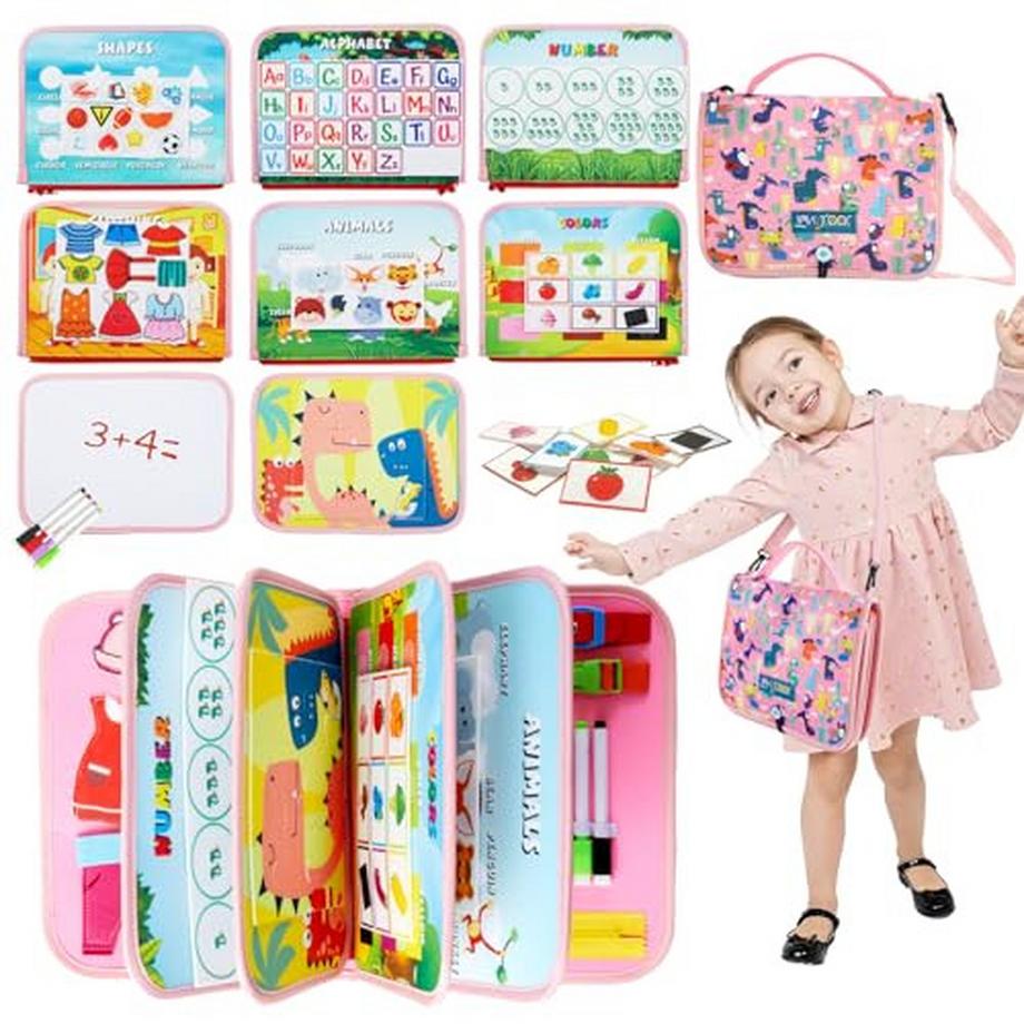 Busy Board Spielzeug, Activity Board Motor Activity Toy, Baby Sensory Learning Toy Motor Activity Board für Reisen Auto Flugzeug