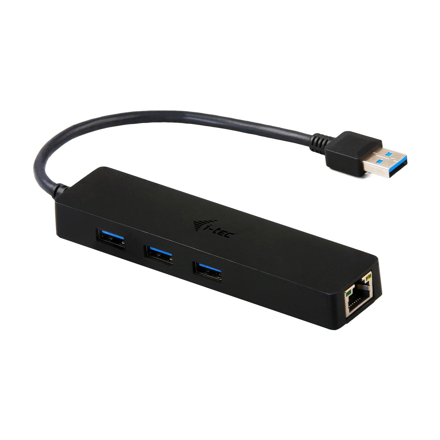 Image of i-tec Advance USB 3.0 Slim HUB 3 Port + Gigabit Ethernet Adapter