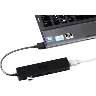 i-tec  USB 3 Slim hub 3 ports + adaptateur Gigabit Ethernet 