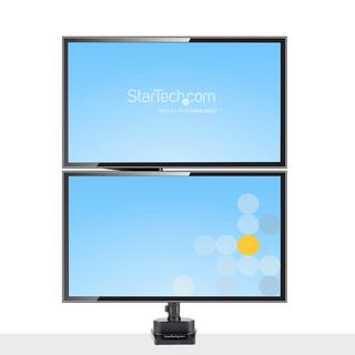 STARTECH.COM  Dual Monitor Halter für Tischmontage - Flexible Monitorarm für 2x VESA Monitore bis zu 32 Zoll(8kg) - Vertikal Stapelbare Arme - Höhenverstelbar/Schwenkbar - Klemme/Tülle 