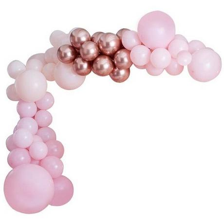 Ginger Ray  Luxus Set für Luftballongirlande in den Farben Pastell-Rosa & Rosegold 