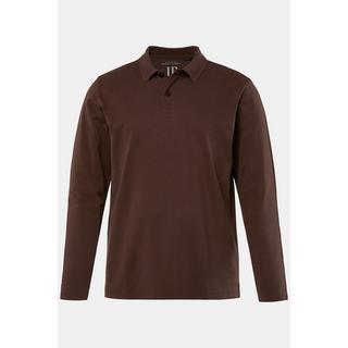 JP1880  Maglia basic in piqué con maniche lunghe e colletto polo, fino alla tg. 8XL 