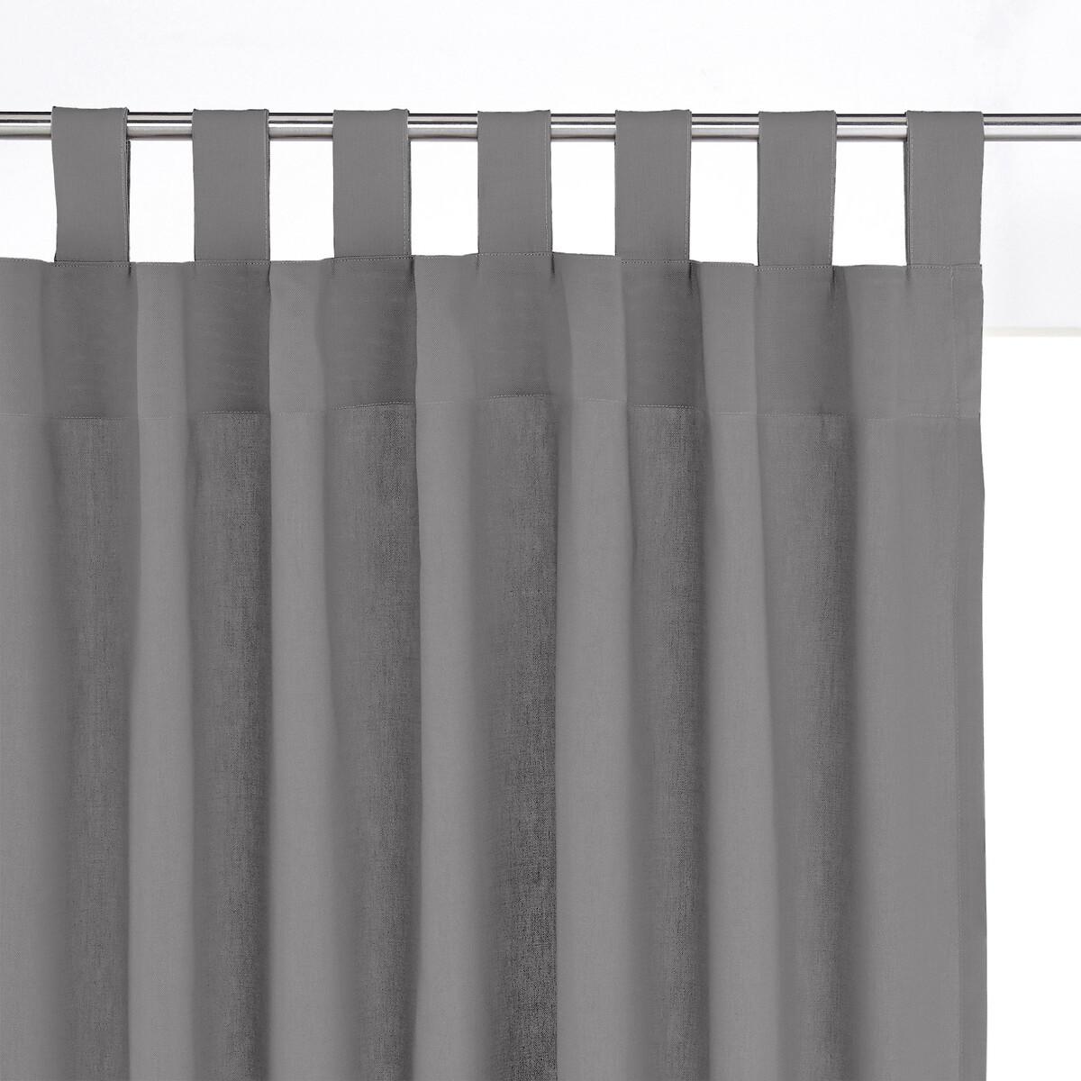 Image of Vorhang Mit Schlaufen Scenario Unisex Grau 135x350CM
