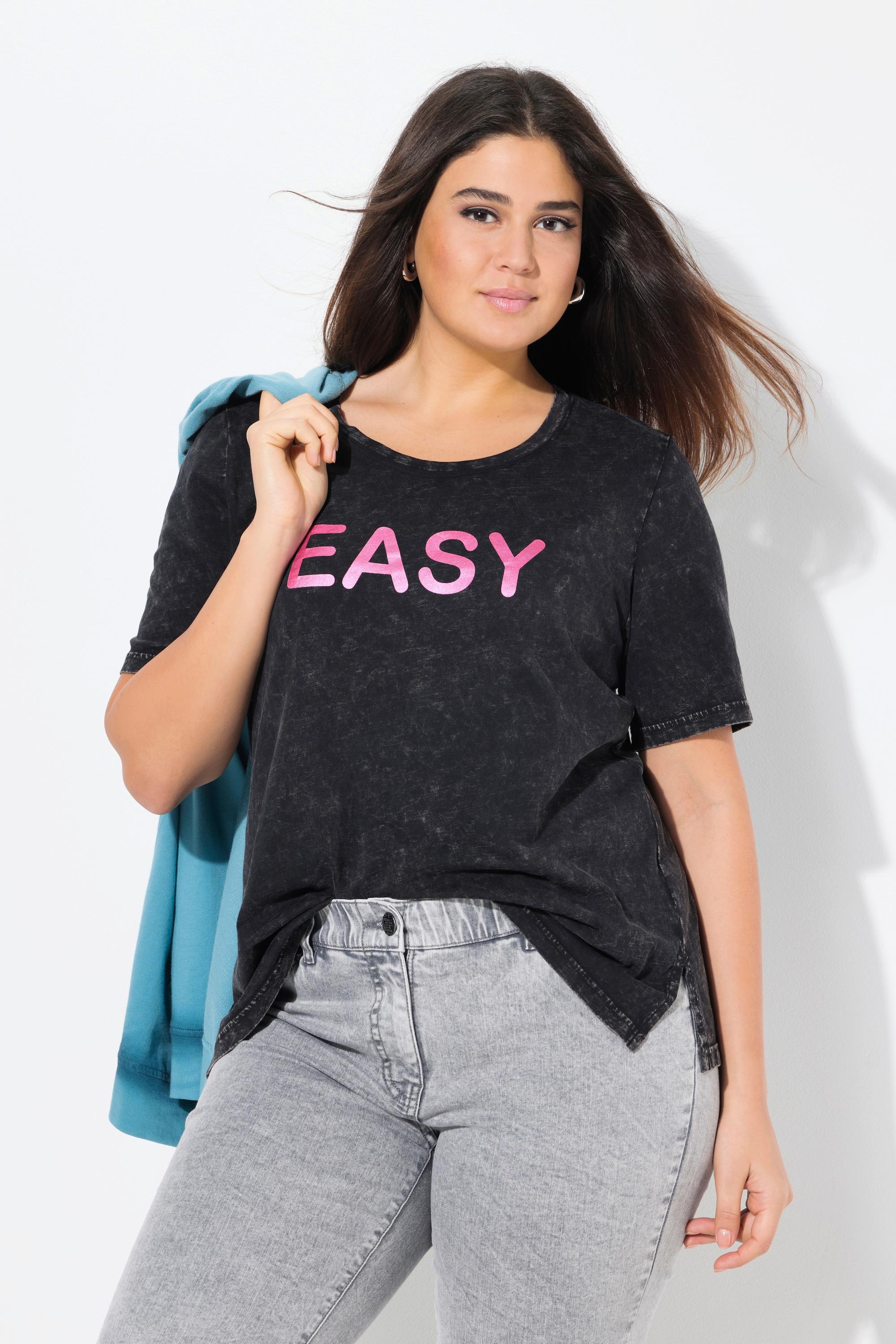 Ulla Popken Easy Classix Girocollo Mezza Manica T-Shirt  