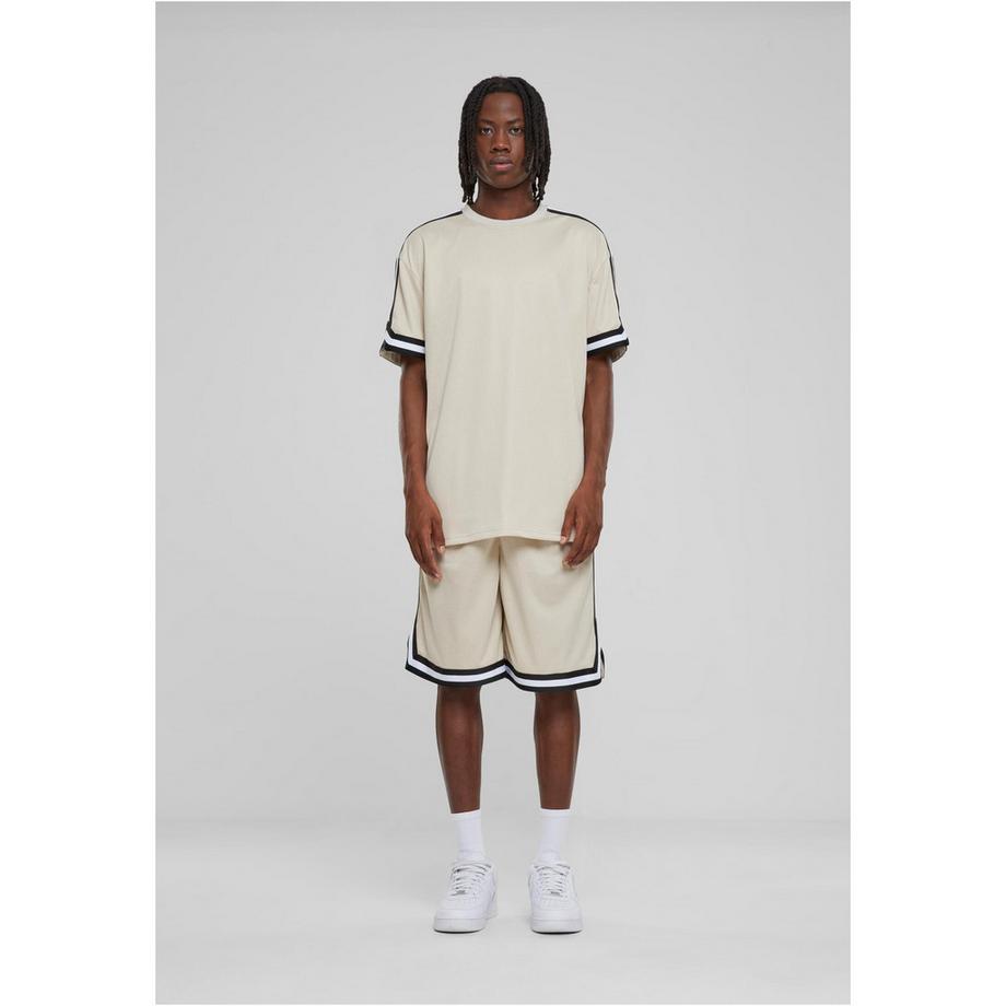 URBAN CLASSICS Oversized Gestreiftes Mesh T-Shirt  