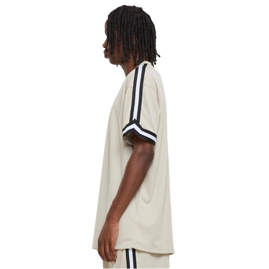 URBAN CLASSICS Oversized Gestreiftes Mesh T-Shirt  
