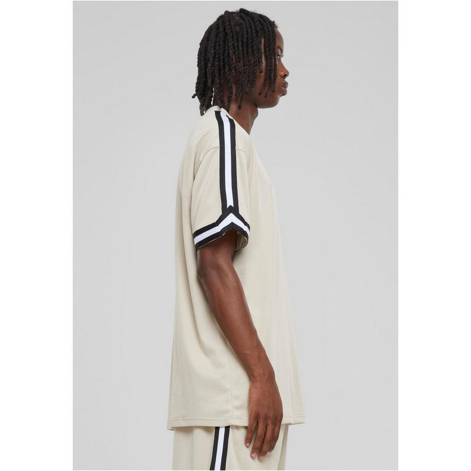 URBAN CLASSICS Oversized Gestreiftes Mesh T-Shirt  